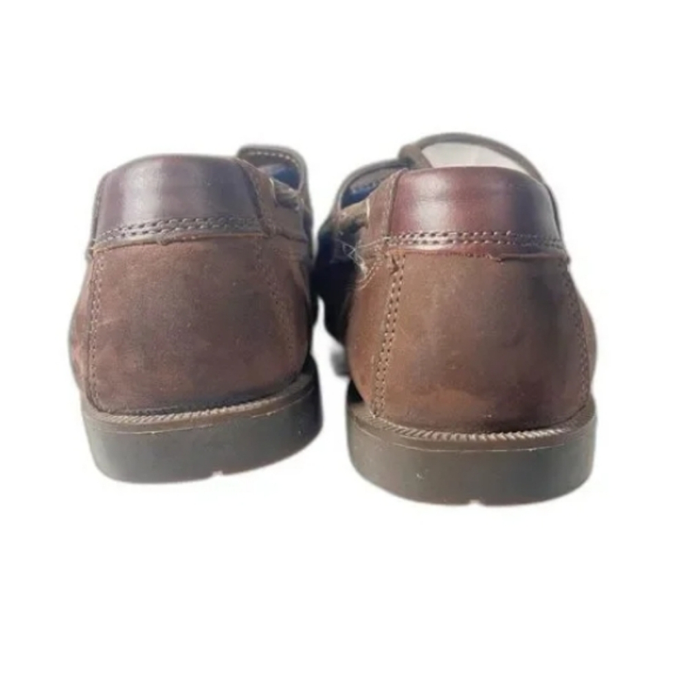 Men boat shoes suede brown